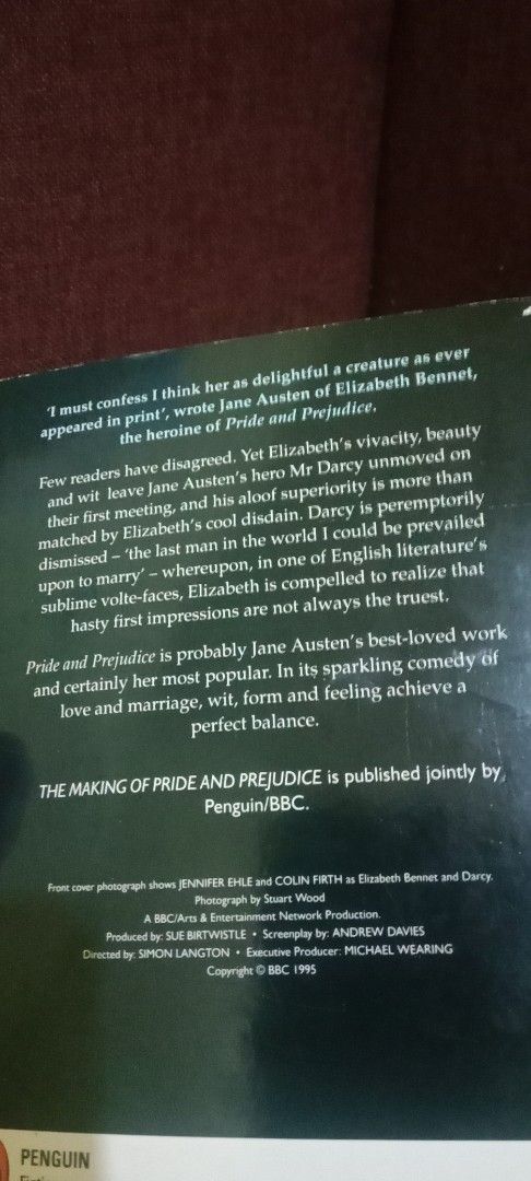 Pride and Prejudice by Jane Austen (Category: Storybooks) located in Cavite. Submitted by zandmart (Listing ID 1470612810, Image 2). Description: Pride and Prejudice by Jane Austen rfs: ancient philosophy books MOP: Gcash MOD: Lbc, Jnt, Lalamove.