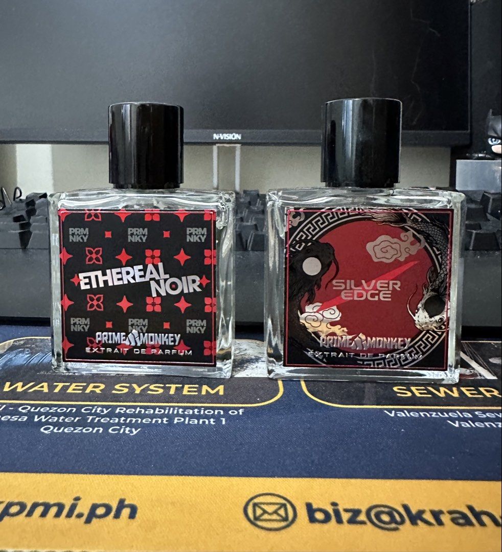 Prime Monkey Ethereal Noir & Silver Edge (Category: Fragrance & Deodorants) located in Manila. Submitted by kurbym (Listing ID 1470588767, Image 1). Description: P1 ASPACK ONLY FOR 1900 EN - 48 mL SE - 45 mL QC loc Pm.