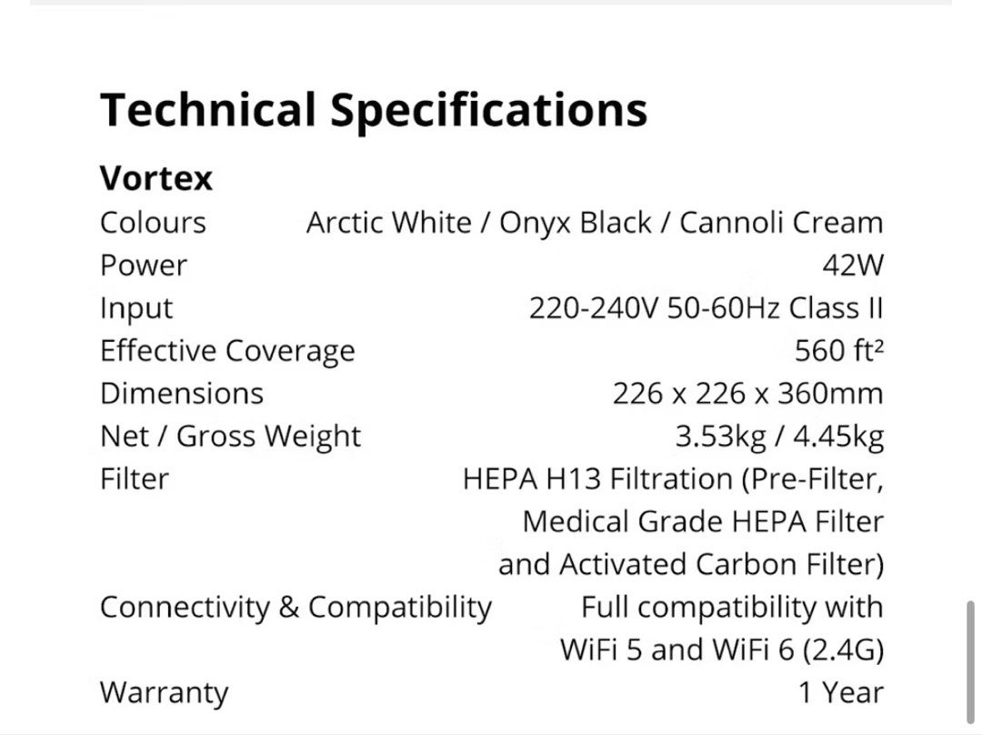 PRISM+ Vortex Smart Air Purifier, TV & Home Appliances, Air Purifiers ...