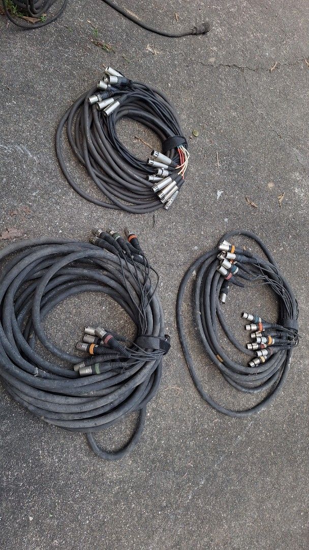 Professional Multicore Audio Snake Cables XLR (Category: Microphones) located in Angeles City. Submitted by pamdiel003 (Listing ID 1470614099, Image 3). Description: 50ft 8 channel fan snake cable (thick) 4,000 pesos ❌️ sold 50ft 8 channel fan snake cable (thin) 3,000 pesos 25ft 8 channel fan snake cable 3,000 pesos 2 available Loc: Sunset Valley Mansions Brgy Cutcut Angeles City.