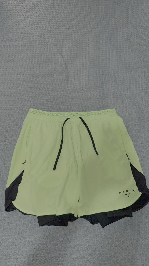 PUMA x HYROX 2in1 Training Short (Category: Activewear) located in Cavite. Submitted by dontwastemytimeking (Listing ID 1470610419, Image 1). Description: PUMA x HYROX 2in1 Training Shorts (Green) — Men's Medium, fits 32 - 36 Bought at HYROX Bangkok 2026 🇹🇭 — authentic, straight from the official HYROX shop on race weekend. This exact colorway is now SOLD OUT online. • 2-in-1 design: outer shell + inner compression layer • dryCELL sweat-wicking