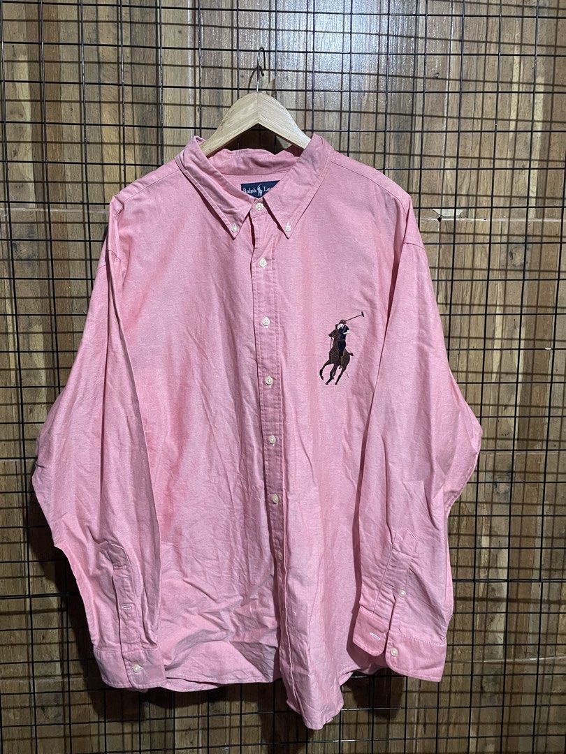 Ralph lauren big logo button down shirt (Category: Formal Shirts) located in Pateros City. Submitted by toogood.mnl (Listing ID 1470632857, Image 1). Description: Ralph Lauren button down shirt Big logo W-27 L-32 Missing wash tag Excellent condition .