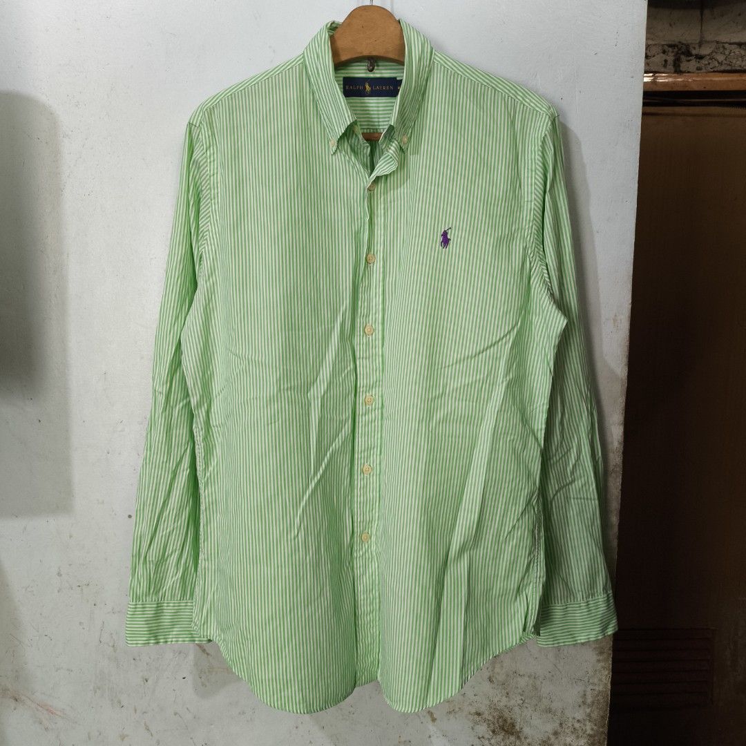 Ralph Lauren Button Down Pinstripe Longsleeve (Category: Formal Shirts) located in Quezon City. Submitted by jedclo (Listing ID 1470700421, Image 3). Description: Size M Width: 21 Length: 29 Back: 30 In pristine condition Color due lightning MOP: GCASH, DM to purchase Disclaimer: "All brand names, logos, and images are registered trademarks of their respective owners. No affiliation or copyright infringement intended.