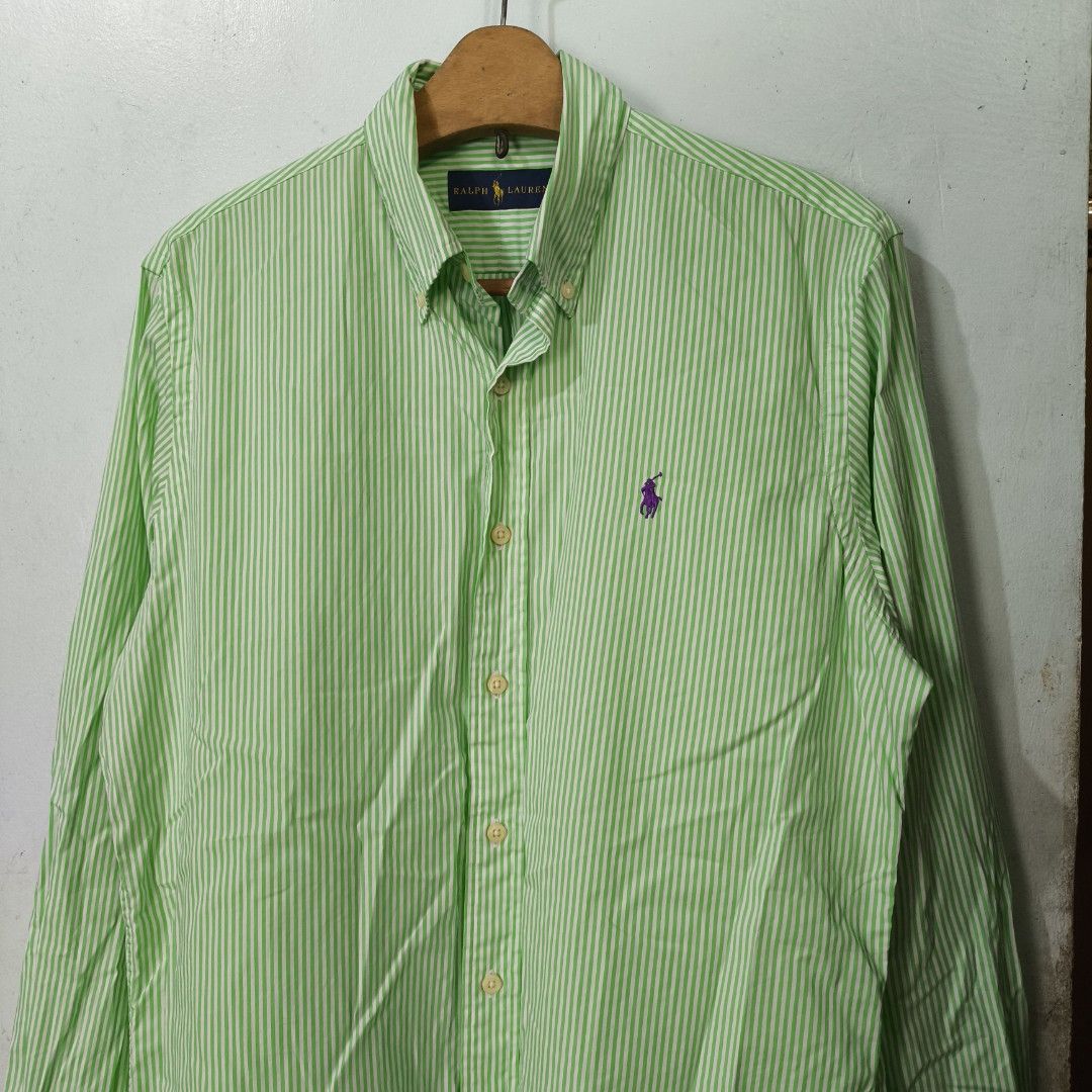 Ralph Lauren Button Down Pinstripe Longsleeve (Category: Formal Shirts) located in Quezon City. Submitted by jedclo (Listing ID 1470700421, Image 2). Description: Size M Width: 21 Length: 29 Back: 30 In pristine condition Color due lightning MOP: GCASH, DM to purchase Disclaimer: "All brand names, logos, and images are registered trademarks of their respective owners. No affiliation or copyright infringement intended.