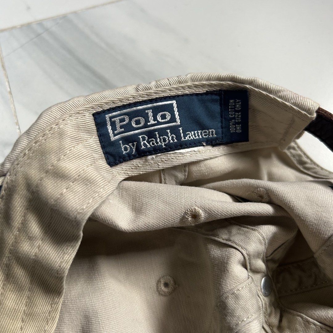Ralph Lauren Cap (Category: Caps & Hats) located in Las Pinas. Submitted by __snow (Listing ID 1470722163, Image 3). Description: AVAILABLE Ralph Lauren Leather Strap Cap Authentic Minimal issue: sweatband stain (unnoticeable).