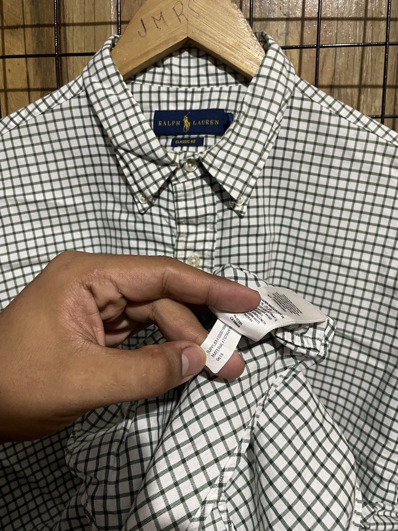 Ralph Lauren checked button down shirt (Category: Formal Shirts) located in Pateros City. Submitted by toogood.mnl (Listing ID 1470599750, Image 3). Description: Ralph Lauren checkered button down shirt W-24 L-30 No issue Excellent condition .