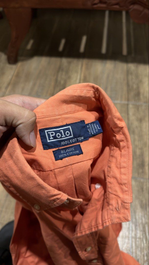 RALPH LAUREN ORANGE LONGSLEEVE (Category: Longsleeves) located in Manila. Submitted by urban-vintage_2 (Listing ID 1470566570, Image 3). Description: ISSUE: NONE (NEED WASH) MOP :GCASH (NO COD) SHIP VIA: LALAMOVE & J&T LOCATION: PASIG CITY LENGTH: 31 WIDTH : 27.