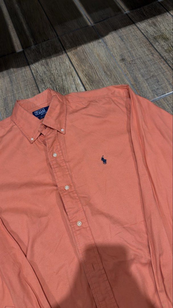 RALPH LAUREN ORANGE LONGSLEEVE (Category: Longsleeves) located in Manila. Submitted by urban-vintage_2 (Listing ID 1470566570, Image 2). Description: ISSUE: NONE (NEED WASH) MOP :GCASH (NO COD) SHIP VIA: LALAMOVE & J&T LOCATION: PASIG CITY LENGTH: 31 WIDTH : 27.