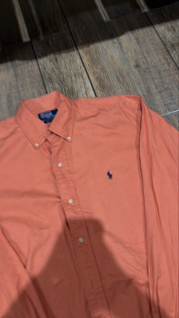 RALPH LAUREN ORANGE LONGSLEEVE (Category: Longsleeves) located in Manila. Submitted by urban.vintage (Listing ID 1470593033, Image 2). Description: ISSUE: NECK STAIN (NEED WASH) MOP :GCASH (NO COD) SHIP VIA: LALAMOVE & J&T LOCATION: PASIG CITY LENGTH: 31 WIDTH : 27.