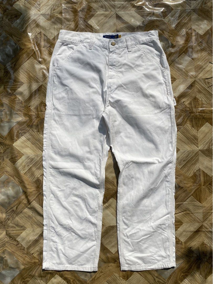 Ralph Lauren Polo Carpenter White Pants (Category: Jeans) located in Davao. Submitted by workmensph (Listing ID 1470715155, Image 1). Description: Waist: 35” Length: 38.5” Leg Opening: 9” Excellent Condition.