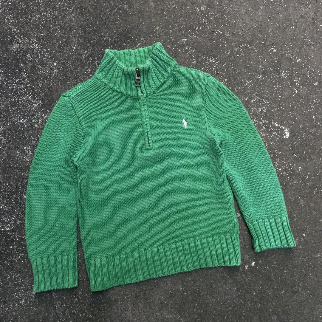 Ralph Lauren Quarter Zip Knit Sweater (Category: Babies & Kids Fashion) located in Angeles City. Submitted by eriellynngotvintage (Listing ID 1470669745, Image 1). Description: 13x17 3T on tag Good Condition. See photo for details 800 Angeles City Pampanga.