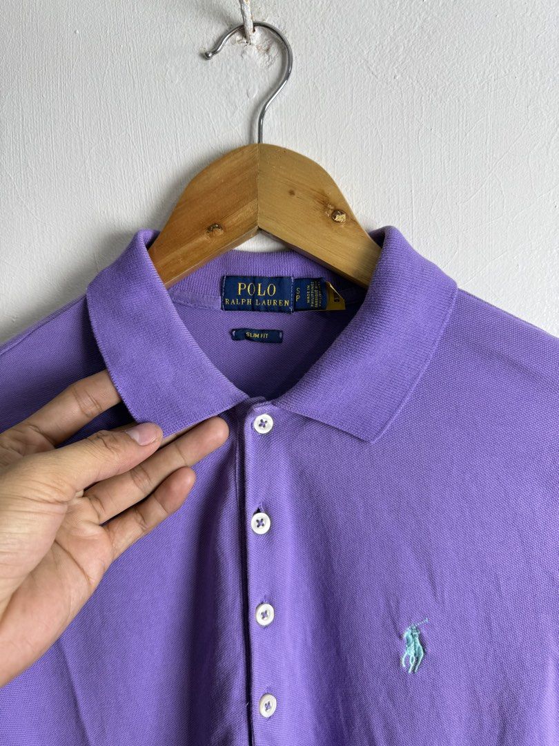 Ralph lauren violet polo shirt (Category: Shirts) located in Daraga. Submitted by casualthread (Listing ID 1470696789, Image 3). Description: Authenticated legit Size small women 17x24.5 9.8/10 Minimal issue neck line manipis lang ( ww not visible).