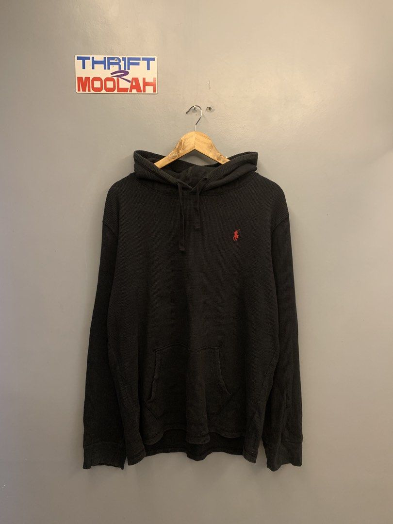 RALPH LAUREN WAFFLE HOODIE JACKET (Category: Hoodies) located in Cavite. Submitted by thrift2moolah (Listing ID 1470606951, Image 1). Description: - RALPH LAUREN WAFFLE HOODIE JACKET Large on tag 24/28.3 - Good condition 8.5/10 Color rate Needwash 450 plus sf.