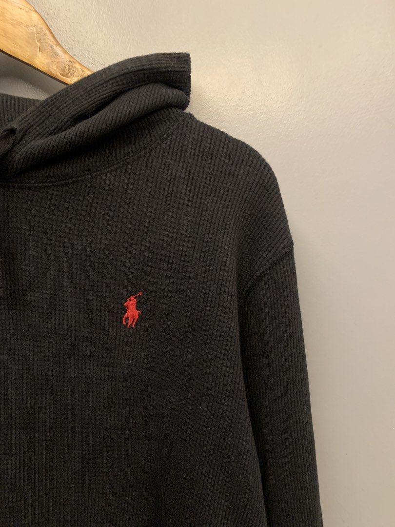 RALPH LAUREN WAFFLE HOODIE JACKET (Category: Hoodies) located in Cavite. Submitted by thrift2moolah (Listing ID 1470606951, Image 2). Description: - RALPH LAUREN WAFFLE HOODIE JACKET Large on tag 24/28.3 - Good condition 8.5/10 Color rate Needwash 450 plus sf.
