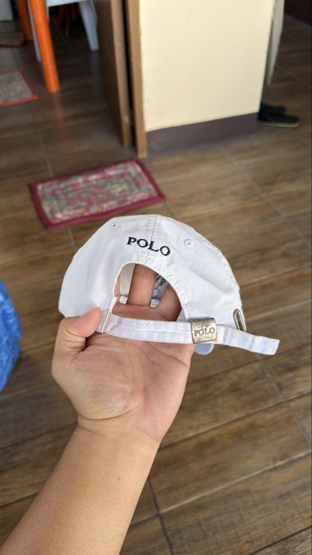 RALPH LAUREN WHITE CAP (Category: Hats & Beanies) located in Manila. Submitted by urban.vintage (Listing ID 1470587178, Image 3). Description: ISSUE: SEE THE PICS FOR ISSUE (NEED WASH) MOP :GCASH (NO COD) SHIP VIA: LALAMOVE & J&T LOCATION: PASIG CITY .