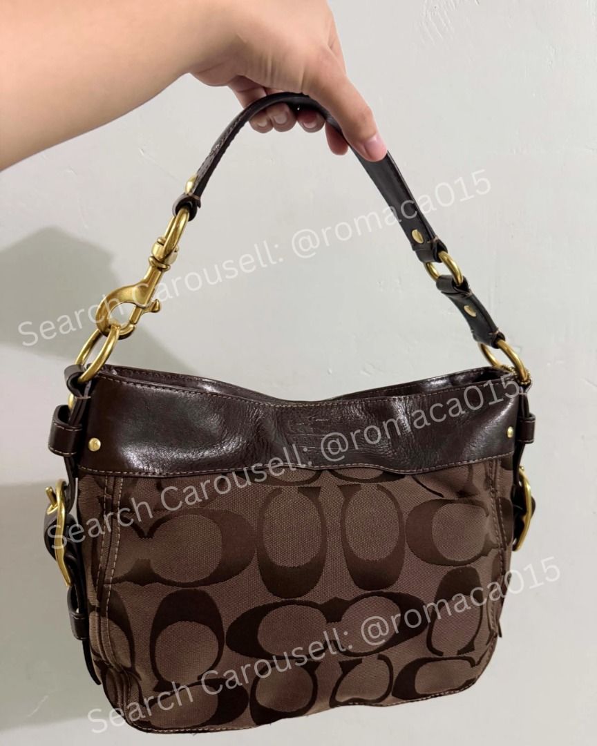 Rare Coach Zoe - Medium Choco Brown (Category: Luxury Bags & Wallets) located in Pasig City. Submitted by romaca015 (Listing ID 1470693522, Image 1). Description: Decluttering. PM Sure Buyer Vintage Coach Zoe - Rare Choco Brown. Rank A-SA bought from Japan No rubs, no holes.