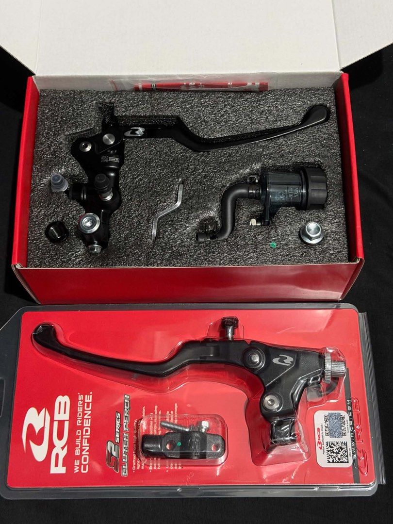 RCB S1-FL Master Brake Pump & S2 Clutch Perch (Category: Body Parts and Accessories) located in Aguilar. Submitted by emkpopmerch (Listing ID 1470712246, Image 1). Description: - Brand new, 100% authentic RCB items in original unopened boxes - RCB Forged Master Brake Pump S1-FL RH (17MM) + RCB S2 Series Clutch Perch - Sleek black finish for a clean, premium look - Complete with all mounting hardware, fluid reservoir, and levers as packed from the