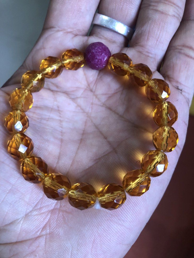 Real ruby with golden citrine (Category: Bracelets) located in Manila. Submitted by anneverz (Listing ID 1470638953, Image 1). Description: Real ruby with golden citrine Bracelet .