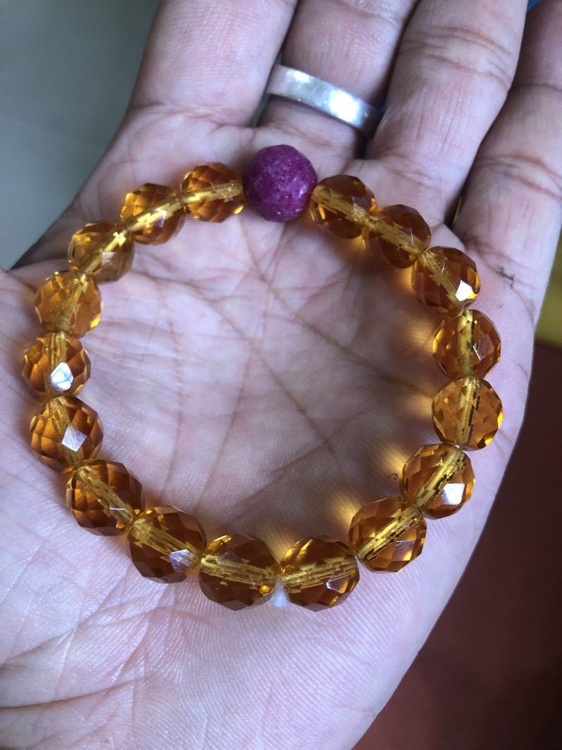 Real ruby with golden citrine (Category: Bracelets) located in Manila. Submitted by anneverz (Listing ID 1470638953, Image 2). Description: Real ruby with golden citrine Bracelet .