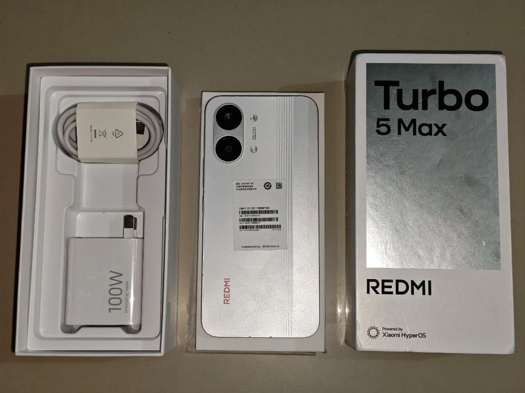Redmi Turbo 5 Max 12/512gb (Category: Xiaomi) located in Cavite. Submitted by goldenphoenix.1919 (Listing ID 1470740048, Image 2). Description: DASMARIÑAS, CAVITE LOC 6 charge cycles. Complete inclusions. Almost brand new. NO ISSUES. NEGOTIABLE RFS: Bibili ng ibang phone si gf. MEET UP ONLY. PASS SA MALAYO. .