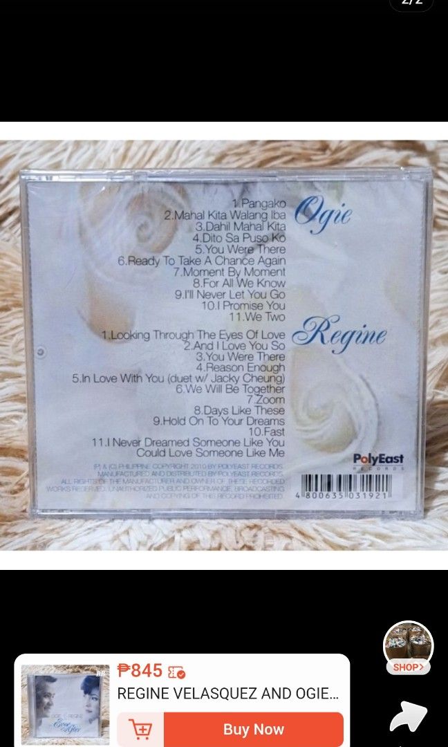 Regine velasquez alcasid (Category: CDs & DVDs) located in Caloocan City. Submitted by collectionsitems (Listing ID 1470659592, Image 2). Description: Welcome to our shop KEY NECTION A DISCTION MUSIC AND VIDEO STORE! 👝Posted items are on hand. 💿🎧🎵💽🎷📽🎥 CD'S / DVD's Books & VINYL are all imported made in uk our local opm album and original in mint to nearmint & unsealead sealed brand new 🛒Pls add to cart to check stocks availability. 💵We 
