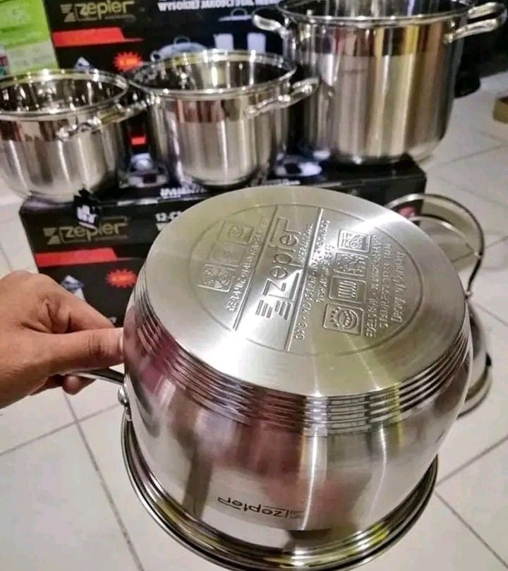 RESTOCK ! ! ! Zepter 12pcs cookware set (Category: Other Kitchen Appliances) located in Manila. Submitted by vanstar_c4c231 (Listing ID 1470603544, Image 3). Description: RESTOCK ! ! ! Zepter 12pcs cookware set pm for the order cod via lalamove.