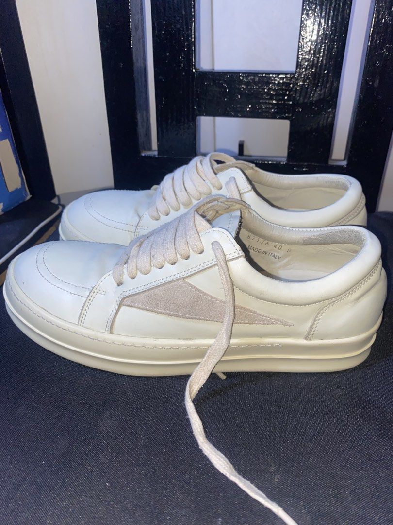 Rick Owens Leather Vans Low (Category: Sneakers) located in Calamba. Submitted by apppp_117 (Listing ID 1470590193, Image 1). Description: size 40 no issue brand new condi even sa outsole hindi pudpod.