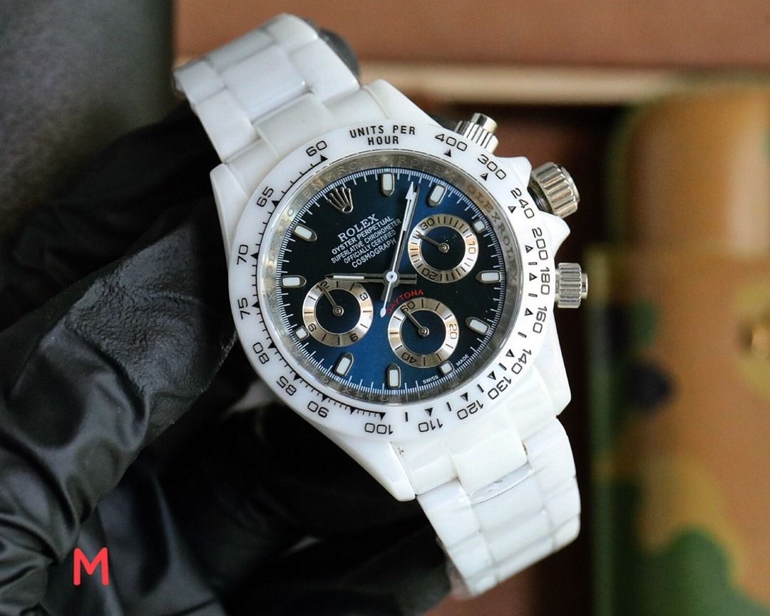 Rolex Daytona series(Custom-made） (Category: Men's Watches) located in Malabon City. Submitted by quickdog-7d486e (Listing ID 1470685405, Image 2). Description: Rolex Daytona Series, Ceramic Case, 43mm, Sapphire Crystal, Japanese Multi-Function Quartz Movement, Ceramic Strap In stock (from China).