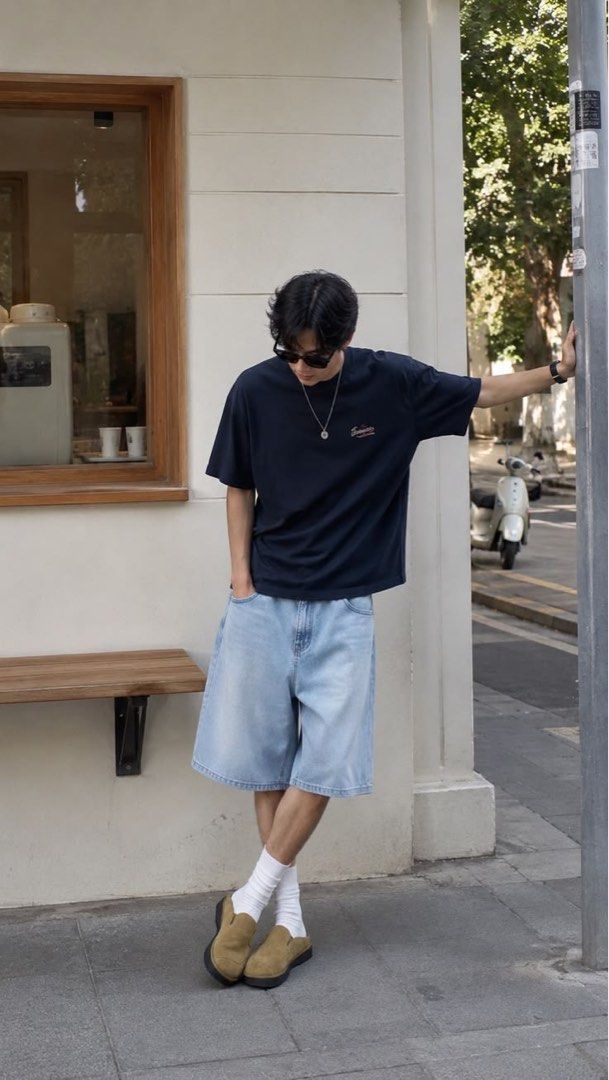 Route 66 Relaxed Fit Light Washed Jorts (Category: Shorts) located in Imus. Submitted by wwew.shop (Listing ID 1470602494, Image 2). Description: 36 Waist 21 Length 14 Thigh 12 Hem Condition: Excellent Colorrate: 9/10 Issue(s): Washable Stain.