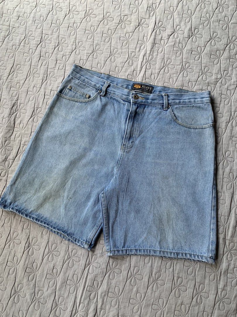 Route 66 Relaxed Fit Light Washed Jorts (Category: Shorts) located in Imus. Submitted by wwew.shop (Listing ID 1470602494, Image 3). Description: 36 Waist 21 Length 14 Thigh 12 Hem Condition: Excellent Colorrate: 9/10 Issue(s): Washable Stain.
