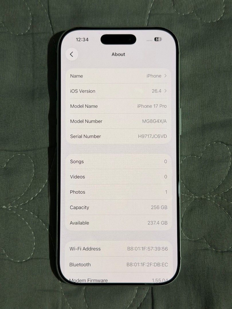 RUSH iPhone 17 PRO 256gb‼️ (Category: iPhone 17 Series) located in Manila. Submitted by lex_greatdeal (Listing ID 1470580825, Image 2). Description: RUSH selling my iPhone 17 Pro 256gb‼️ - 91 % batt health - 376 cycle count - no sim restrictions - NTC approved - no issue, all features working Complete set with receipt.