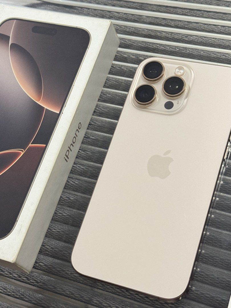 RUSH SALE iPhone 16 Pro Max 512gb Desert Titanium (Category: iPhone 16 Series) located in Quezon City. Submitted by eliii711 (Listing ID 1470672797, Image 3). Description: RUSH SALE ₱52,000‼️ will accept offer lower than 52k if will get asap. iPhone 16 Pro Max 512gb Desert Titanium Openline 89% Battery Health inclusions: everything on the pic. this is my personal phone. North Fairview QC loc.