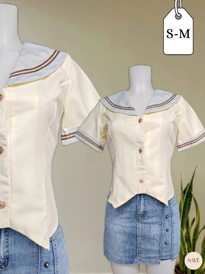 Sailor collar blouse (Category: Blouses) located in San Jose. Submitted by saye_archive (Listing ID 1470679550, Image 1). Description: .