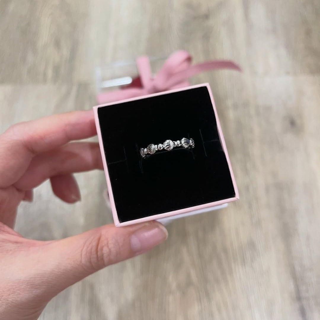 SALE❗Pandora Beaded Seashell Ring (Category: Rings) located in Manila. Submitted by badaloves_u (Listing ID 1470591942, Image 1). Description: - 💯 Authentic Pandora with Authenticity ALE marks - FREE Box and Paper bag 🛍️ - ✨ FREE Cleaning to any Pandora Store - Actual photo posted 🎀 🛵 LALAMOVE courier for same day delivery 🚚 J&T provincial courier.