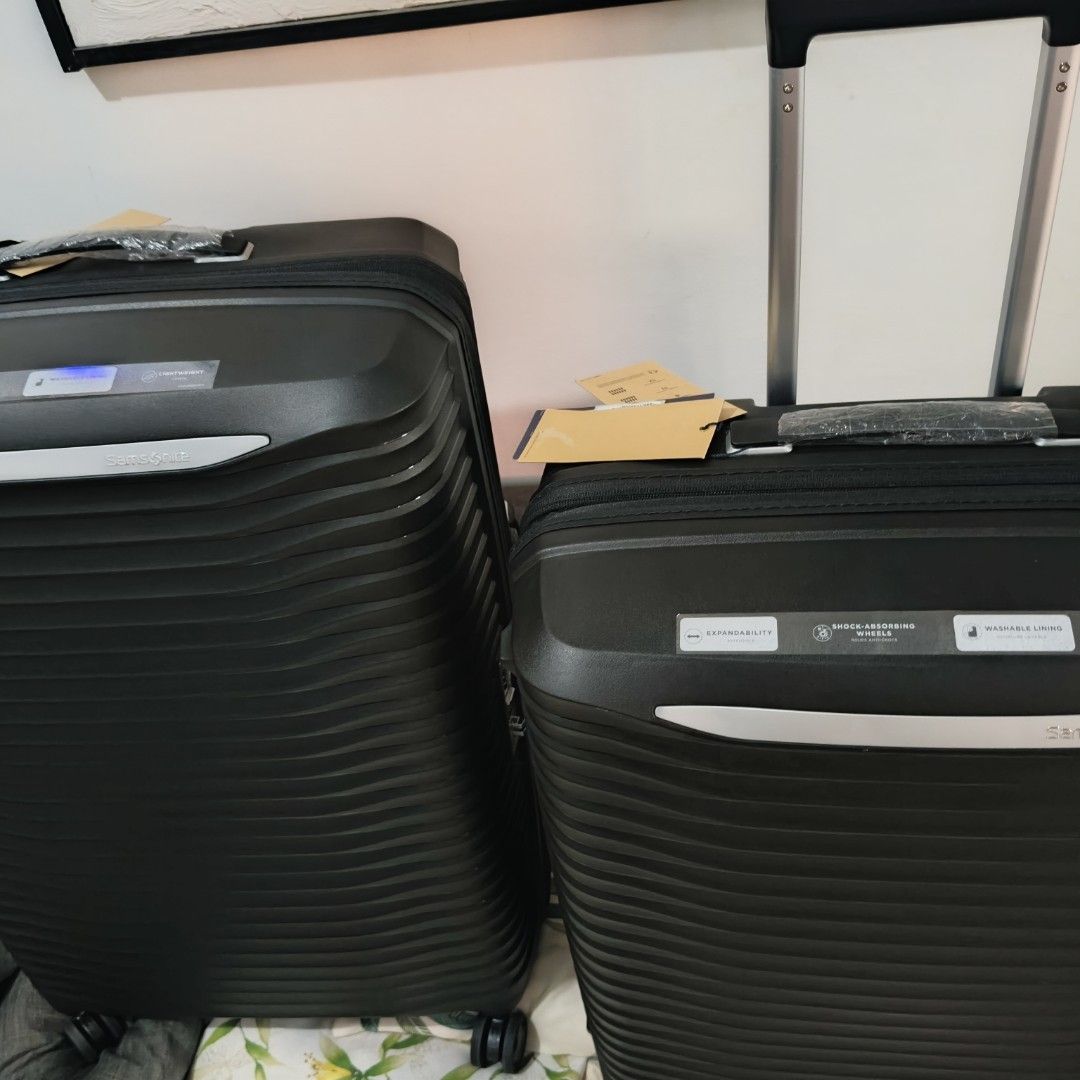 Samsonite BNEW Med and Large (Category: Luggage) located in Manila. Submitted by vtravelite.18 (Listing ID 1470742452, Image 2). Description: Samsonite luggage bran new two sizes Available Price Medium 11950 large 12,550 two sizes available medium and large color black super light weight TSA lock anti theft spinner smooth wheels impact resistant Note pass po Sa Kwentuhan at Hindi marunong mag reply pag nag inquire na Ng still available 😊 thank y