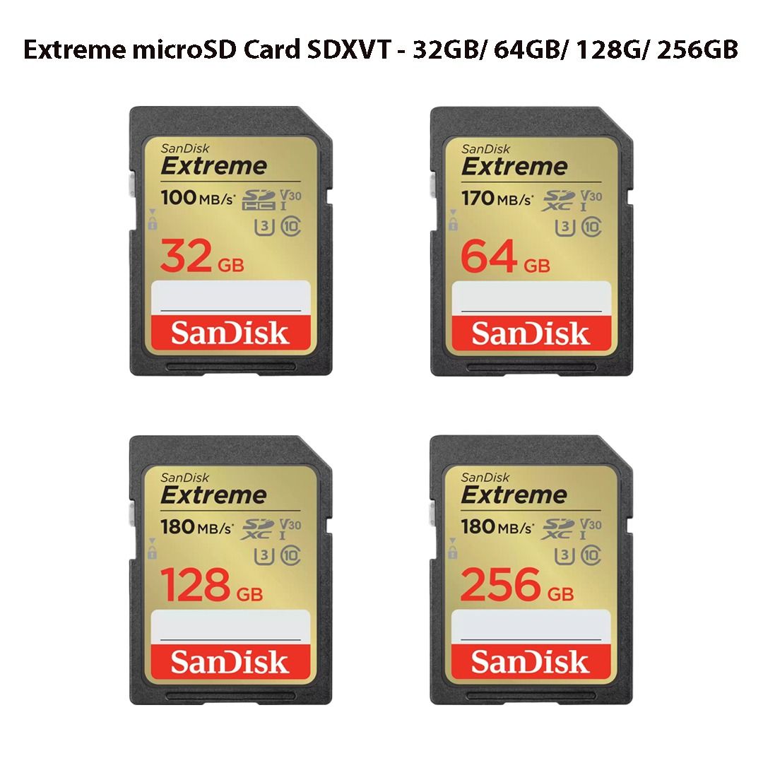 SanDisk Extreme microSD Card SDXVT - 32GB 64GB 128G 256GB, Mobile ...