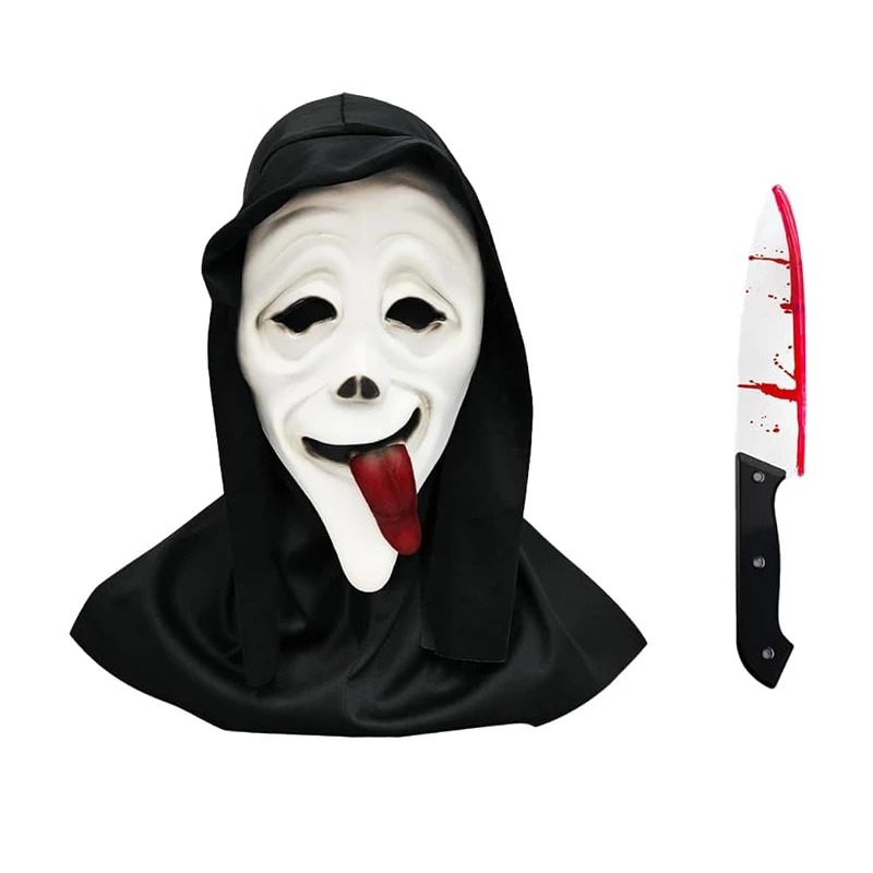 Scary Ghost Mask, Halloween Face Mask,Skull Horror Movie Full Head Mask ...