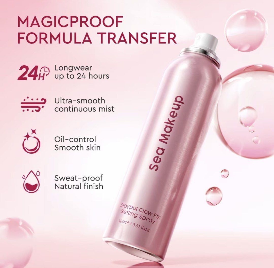 SEA MAKEUP STAYPUT GLOW FIX SETTING SPRAY (Category: Makeup) located in Taguig. Submitted by ella_cat01 (Listing ID 1470625738, Image 2). Description: 300+ orig price, sealed brand new..