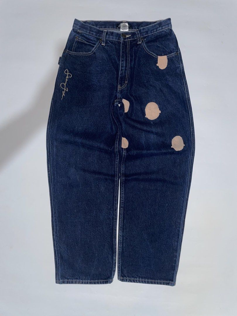 Sean John Carpenter Pants (Category: Jeans) located in Bais. Submitted by christian.complexthrift08 (Listing ID 1470648261, Image 2). Description: Bosozo dirty washed Jorts (Perfect for daily use) Color: blue denim Size: 30 on tape Length: 41.5 inches Thigh: 13.5 inches Leg opening: 9.3 inches Condition: 9.8 / 10 Issue: may paint Price: 899 free shipping Meet up or via JNT express.