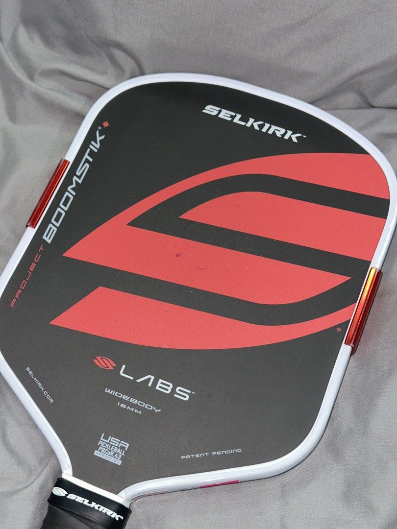 Selkirk Labs Project Boomstik Widebody (Category: Racket and Ball Sports) located in Plaridel. Submitted by popboxshop (Listing ID 1470604712, Image 2). Description: Selkirk Boomstil Widebody • NFC scannable • Bought last June 2026, still under the 6 mons warranty • With newly installed edge tape and overgrip Can send more detailed pics upon request Honest issue: • ball marks at sweet spot, lightly faded infinigrit but still playable. • faded tun