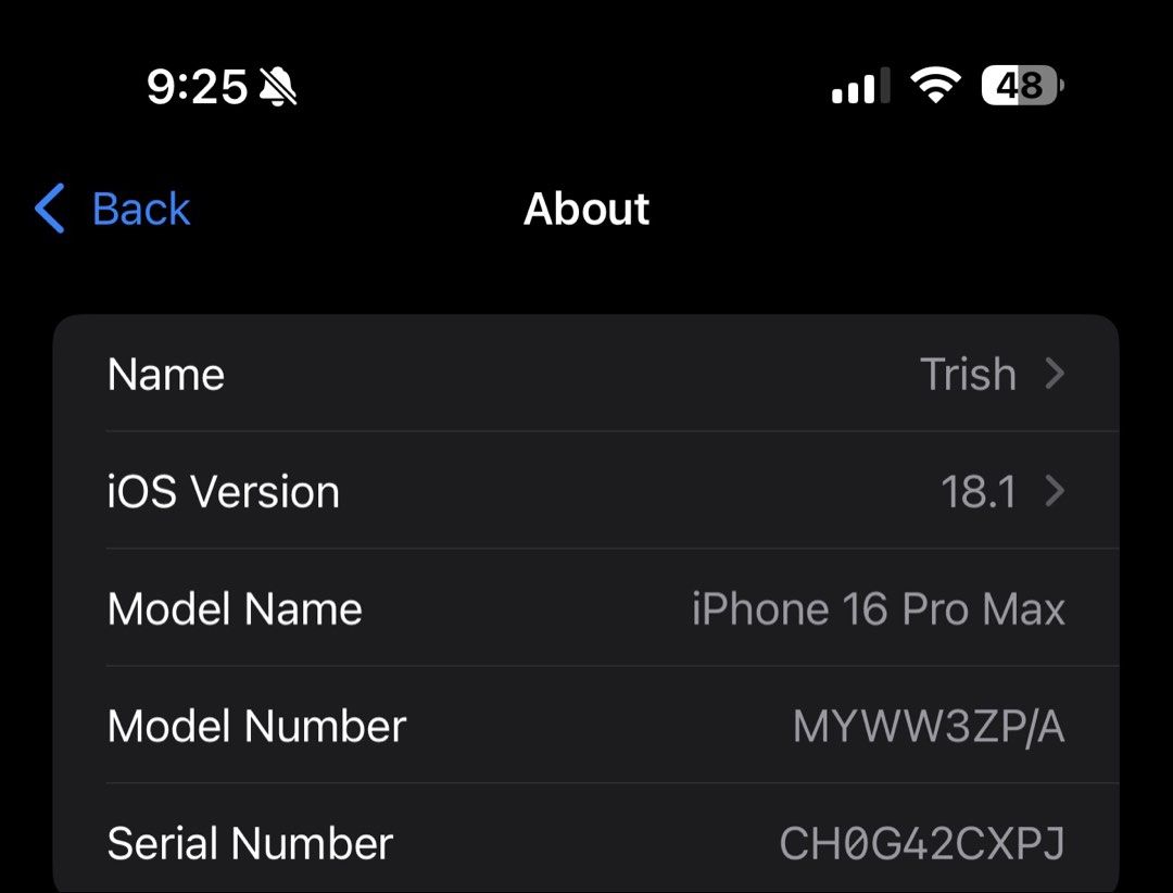 Selling iphone 16 pr 256 89% (Category: iPhone 16 Series) located in Manila. Submitted by newflower.c22eed (Listing ID 1470573430, Image 3). Description: .