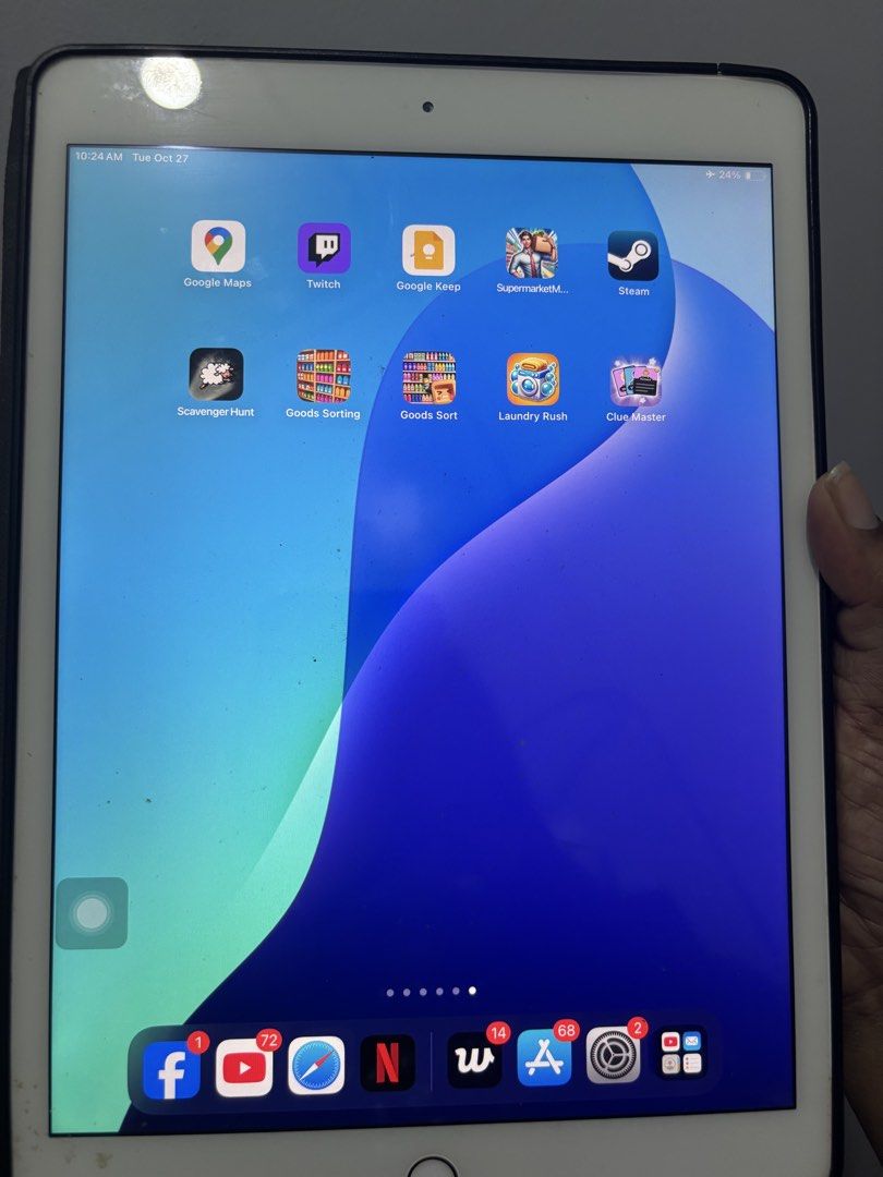 Selling my iPad 8th Gen 128 gb (Category: iPad) located in Pasig City. Submitted by RaikaOShop (Listing ID 1470571644, Image 1). Description: Bought 2021 Nag ghost touch lang minsan so ipaayos nyo na lang. Nabasag ko na screen before. Once pa lang naparepair sa greenhills. All parts orig RFS Need funds badly. Negotiable! .