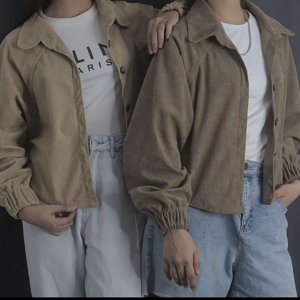 Set of 2 Thick Corduroy Button Down Jacket (Category: Coats, Jackets and Outerwear) located in San Jacinto. Submitted by happyneko_dragon (Listing ID 1470694630, Image 2). Description: -Only used once -Thick corduroy -fits xs to semi large - Bust width: Up to 42 inches - Back Length 20 inches - Shoulder 18 inches - Sleeve length 22 inches .