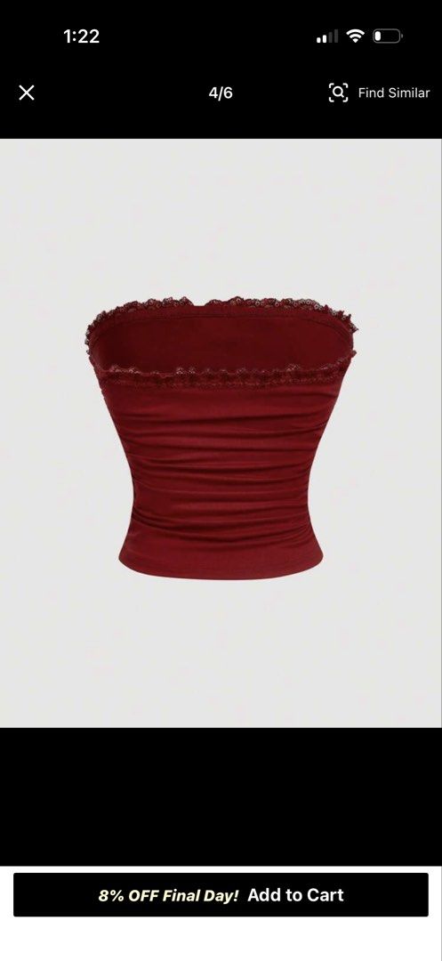 Shein red top (Category: Sleeveless) located in Cainta. Submitted by lovecalluengg (Listing ID 1470721719, Image 3). Description: Used once only.