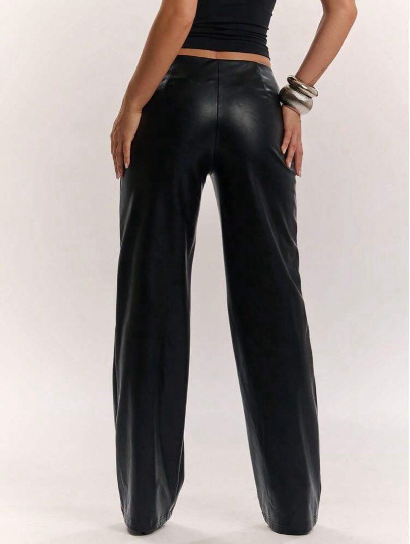SHEIN Staight Leg Leather Pants (Category: Other Bottoms) located in Manila. Submitted by nickybruzola (Listing ID 1470645692, Image 2). Description: Condition: Used once for costume fitting, Good Size: Small (Shein bae reference) RFS: Not my size Note: Whenworn avail upon request! .