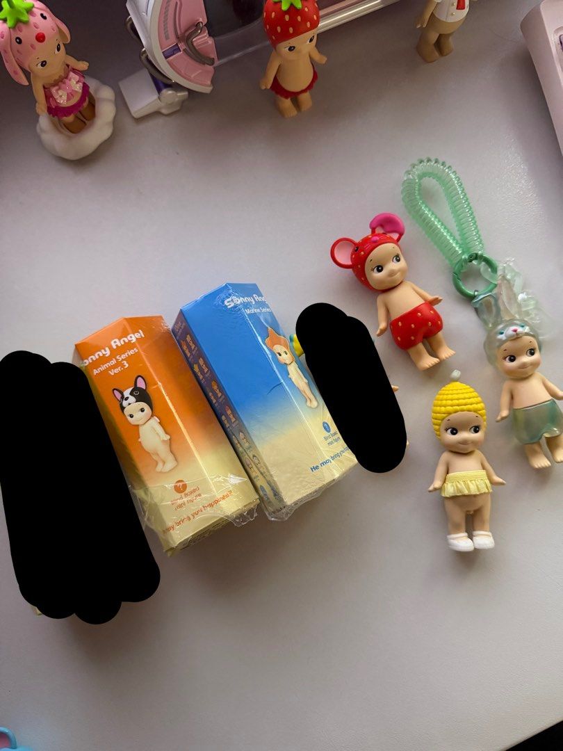 Sonny angels (Category: Designer & Blind Box Toys) located in Paranaque City. Submitted by belaloved (Listing ID 1470695886, Image 1). Description: Hi ~ (´｡• ᵕ •｡`)♡ SALE SALE!!! Item: Sonny Angels Price breakdown: SEALED Owl - 250 Rhino - 250 Penguin - 300 UNSEALED Sls mouse w sls lop body - 500 Corn - 200 Candy - 250 Candy Store secret - 2,500 Location: Paranaque P.S. if I don’t respond this means the item is SOLD already (it’s hard to reply to