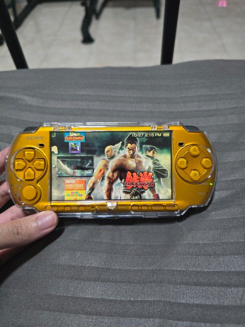 Sony PSP 3000 Carnival Yellow (Category: PlayStation) located in Makati City. Submitted by dannybeware (Listing ID 1470607923, Image 2). Description: - Rare Carnival Yellow PSP 3000 in great working condition - CFW with 32 gb SD card - Includes a clear protective plastic shell and charger RFS: Don't use it anymore.