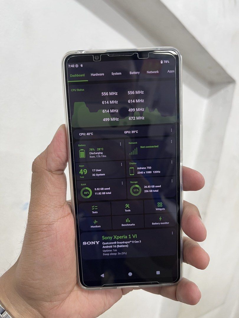 Sony Xperia 1 VI (Category: Sony) located in Manila. Submitted by xyz_xyz666 (Listing ID 1470574262, Image 1). Description: Sale / Swap Sony Xperia 1 VI snapdragon 8gen3 13 charging cycles only no issue makinis openline 1physical 1esim with charger case, akg earphone Pasig/Marikina.