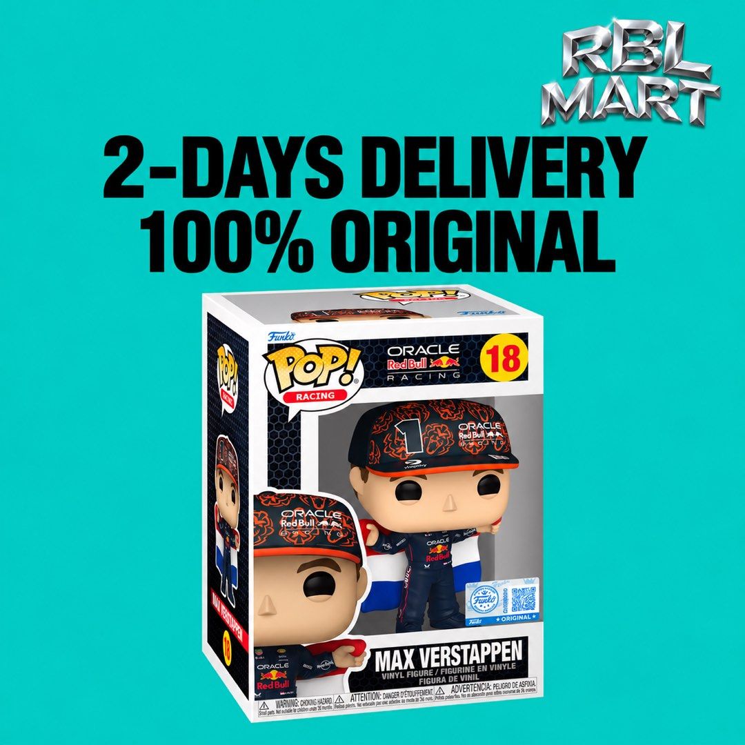 SpayLater (2-Day Delivery) 100% Original Funko Pop! Max Verstappen ...