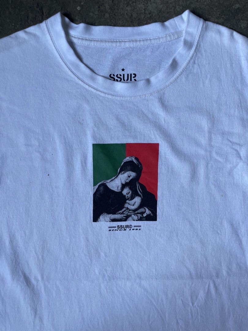 SSUR PLUS Madonna and Child Graphic Tee (Category: Tshirts & Polo Shirts ) located in Santiago. Submitted by ace.stuff (Listing ID 1470627121, Image 3). Description: No issues Like new Large on tag Large fitting No cracks DM to purchase.